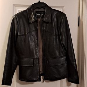 Womens Black Leather Jacket Size Small